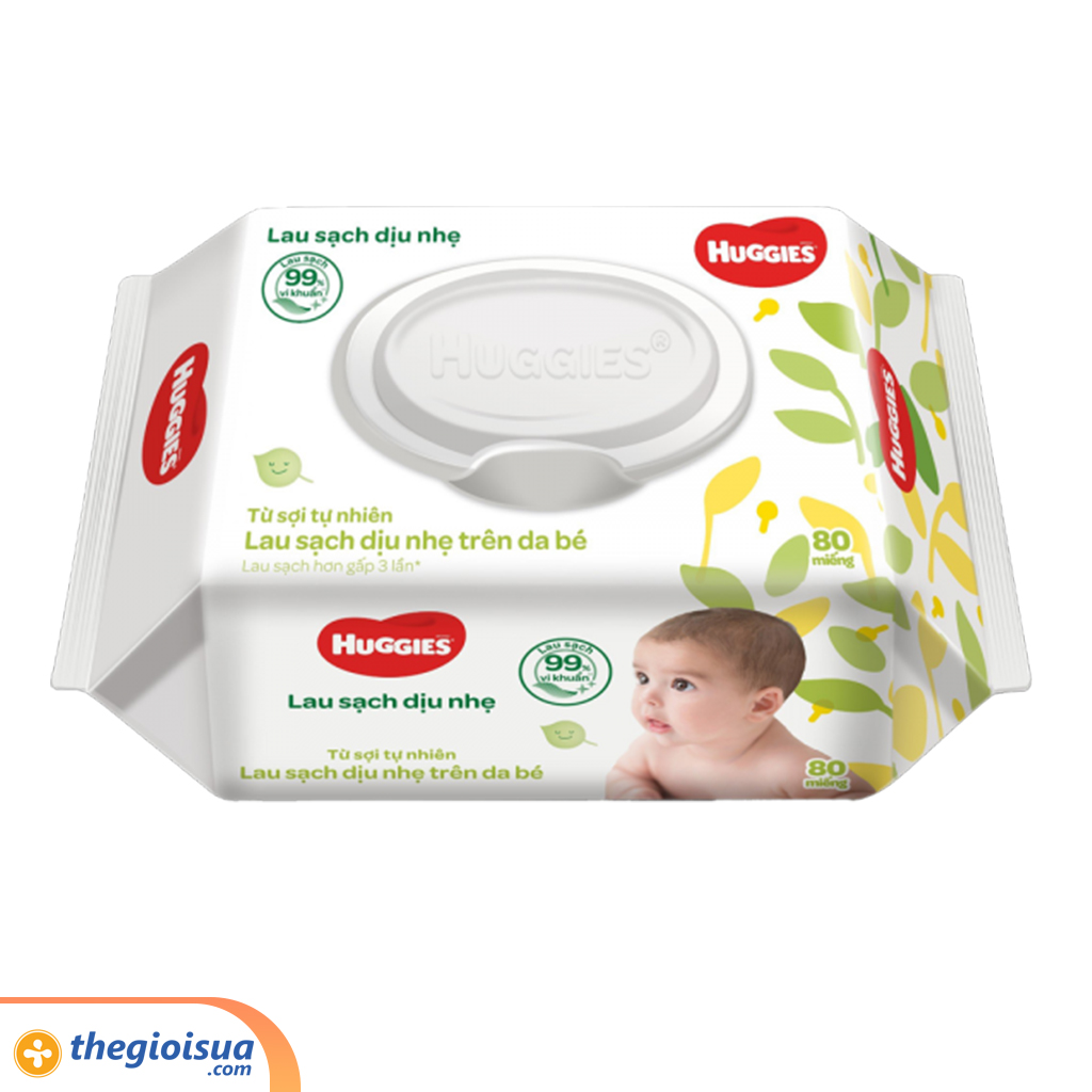 Khăn ướt Huggies lau sạch dịu nhẹ 80 miếng