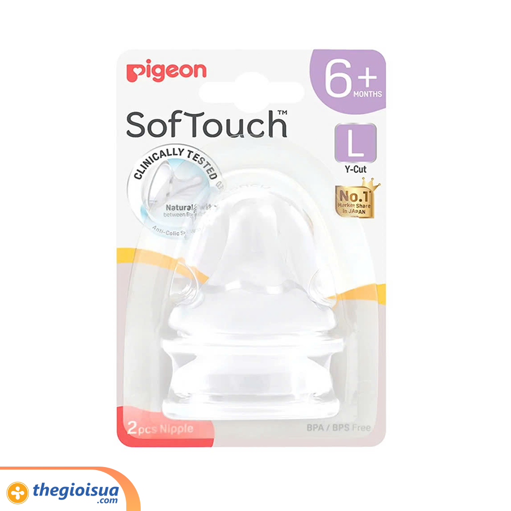Vỉ núm ty Softouch Pigeon Size L (Lẻ 1 cái)