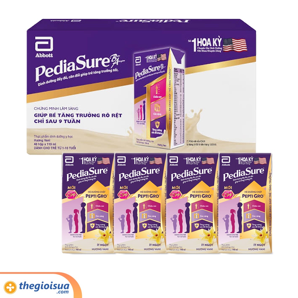 Sữa uống Abbot Pediasure hương vani 110ml x 4