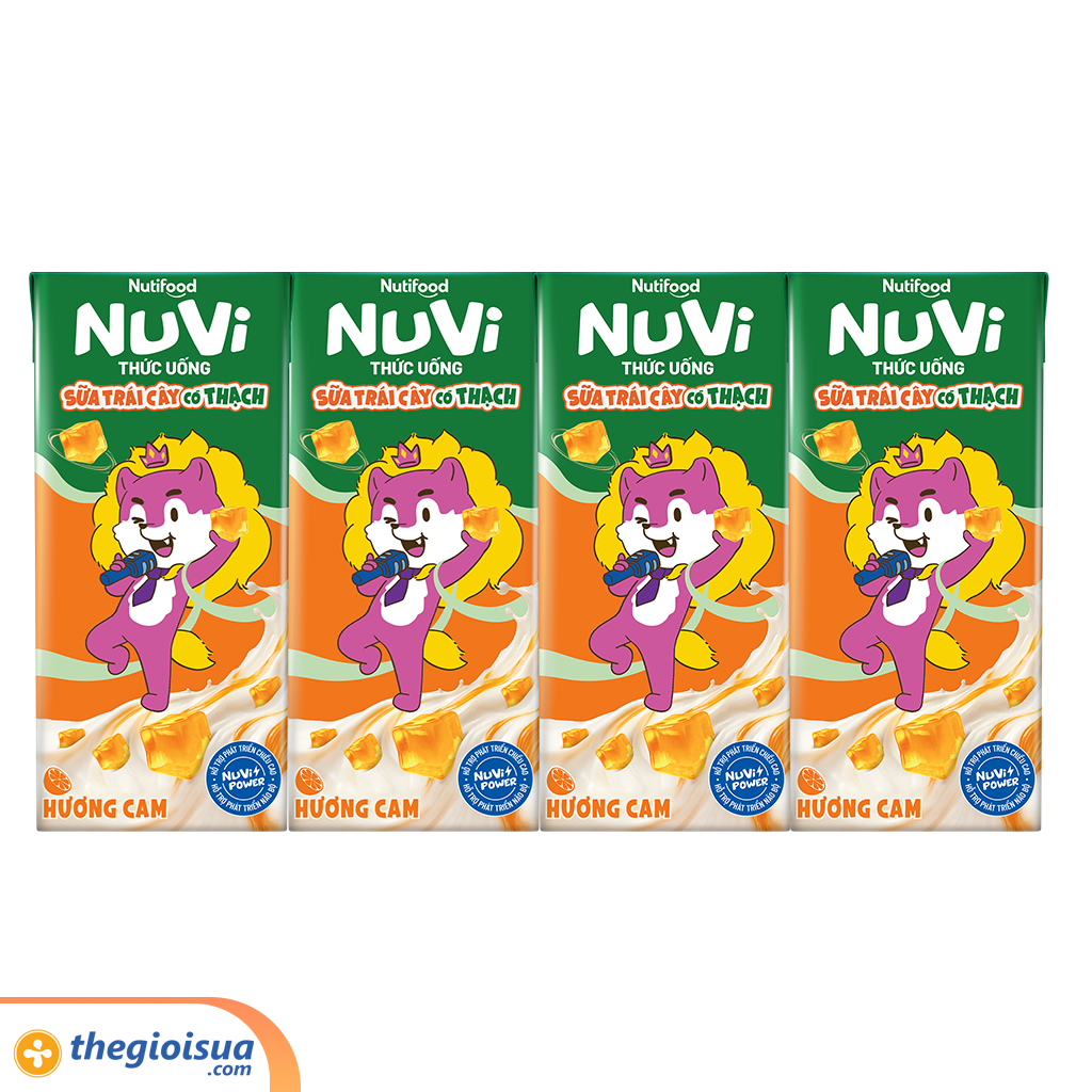Sữa uống NuVi có thạch hương cam hộp 170ml