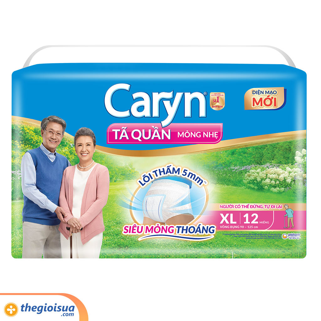 Tã Quần Caryn Mỏng Nhẹ XL12