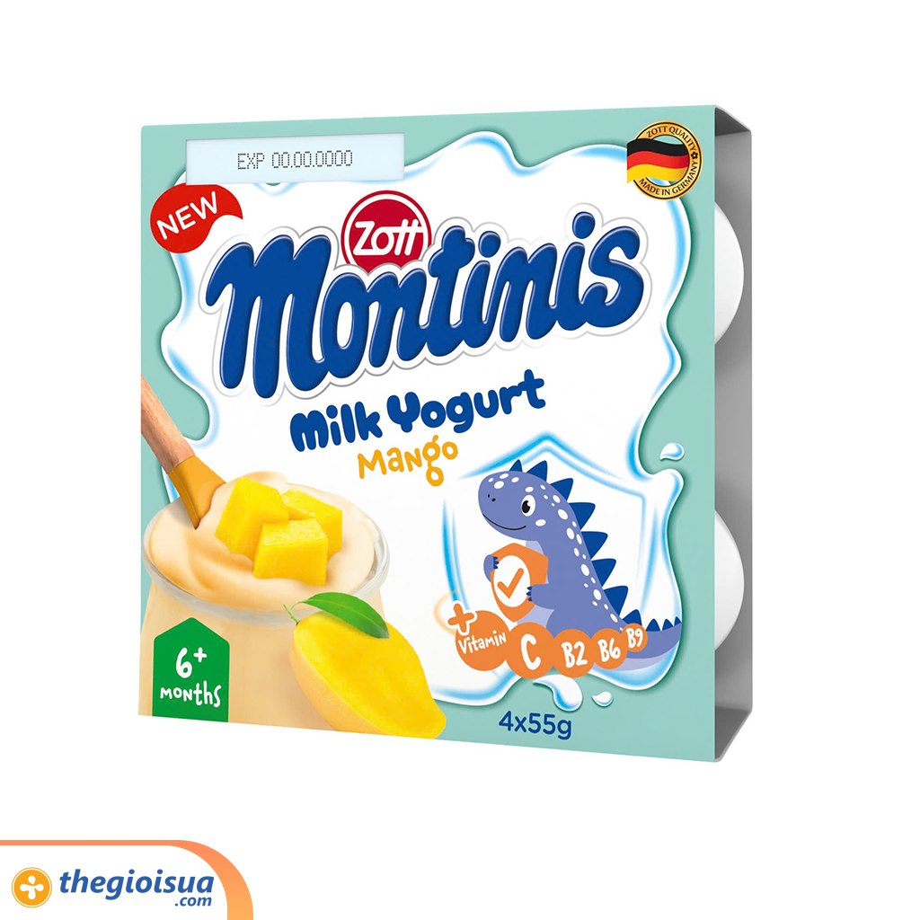 Sữa chua Zott Montinis vị xoài (4*55g)