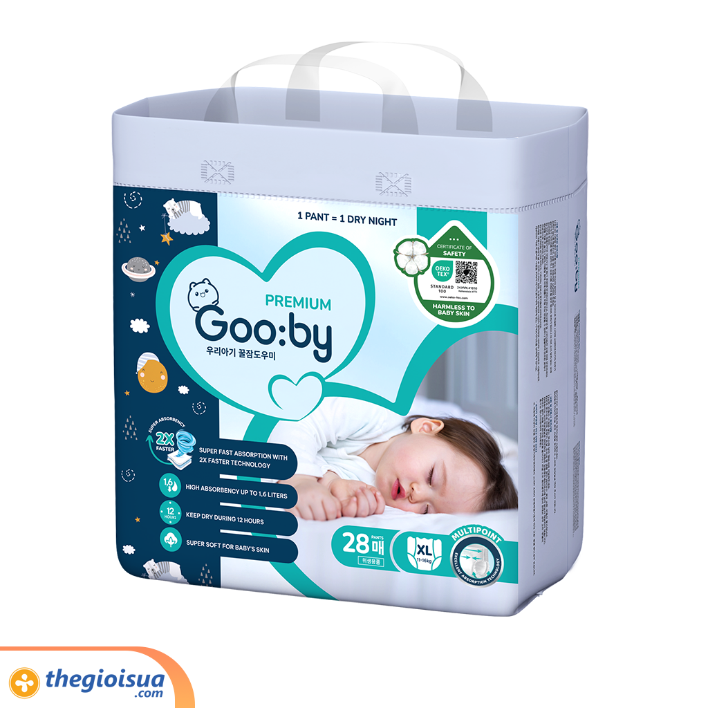 Bỉm quần Goo:by Premium size XL 28 miếng (cho bé 11 - 16kg)