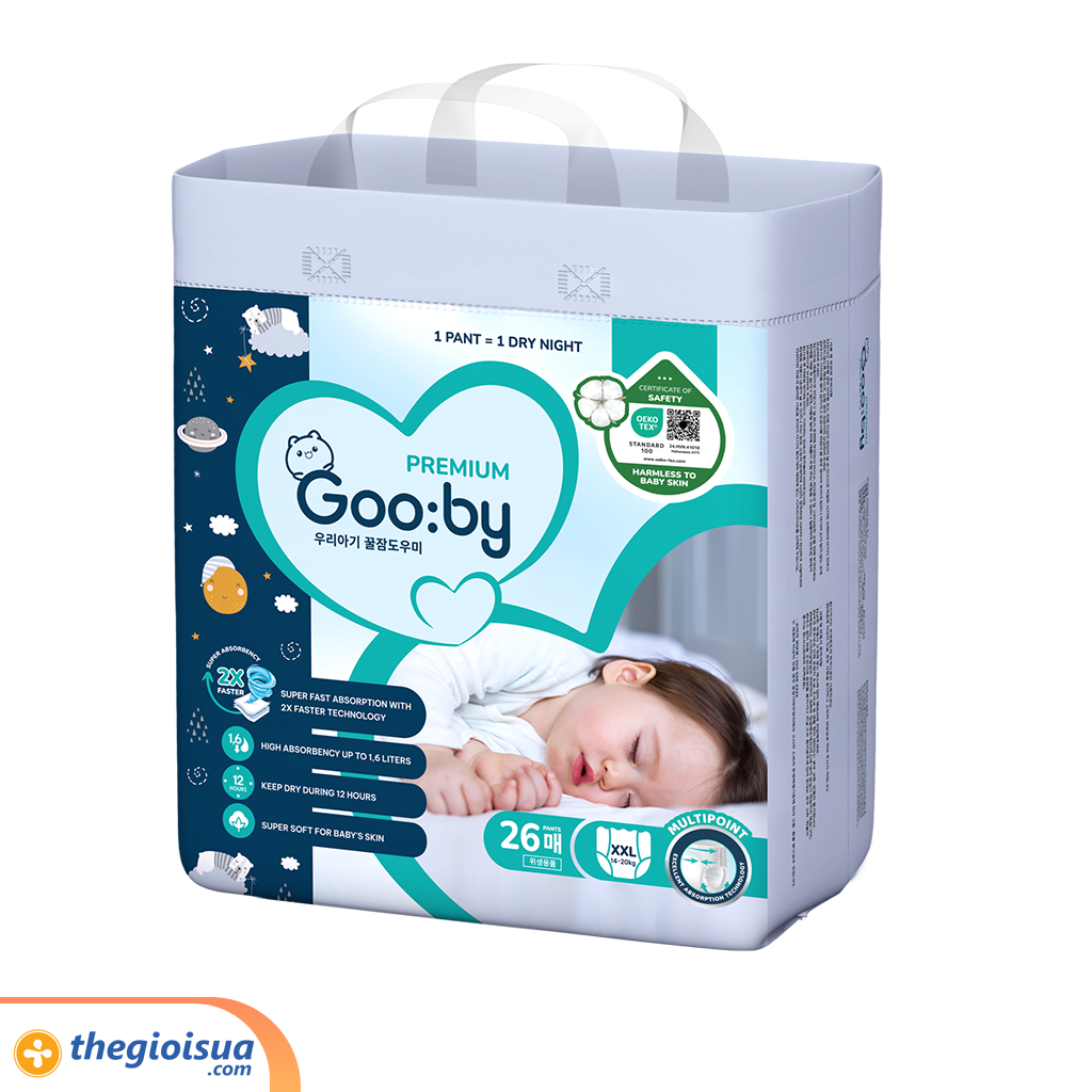 Bỉm quần Goo:by Premium size XXL 26 miếng (cho bé 14 - 20kg)