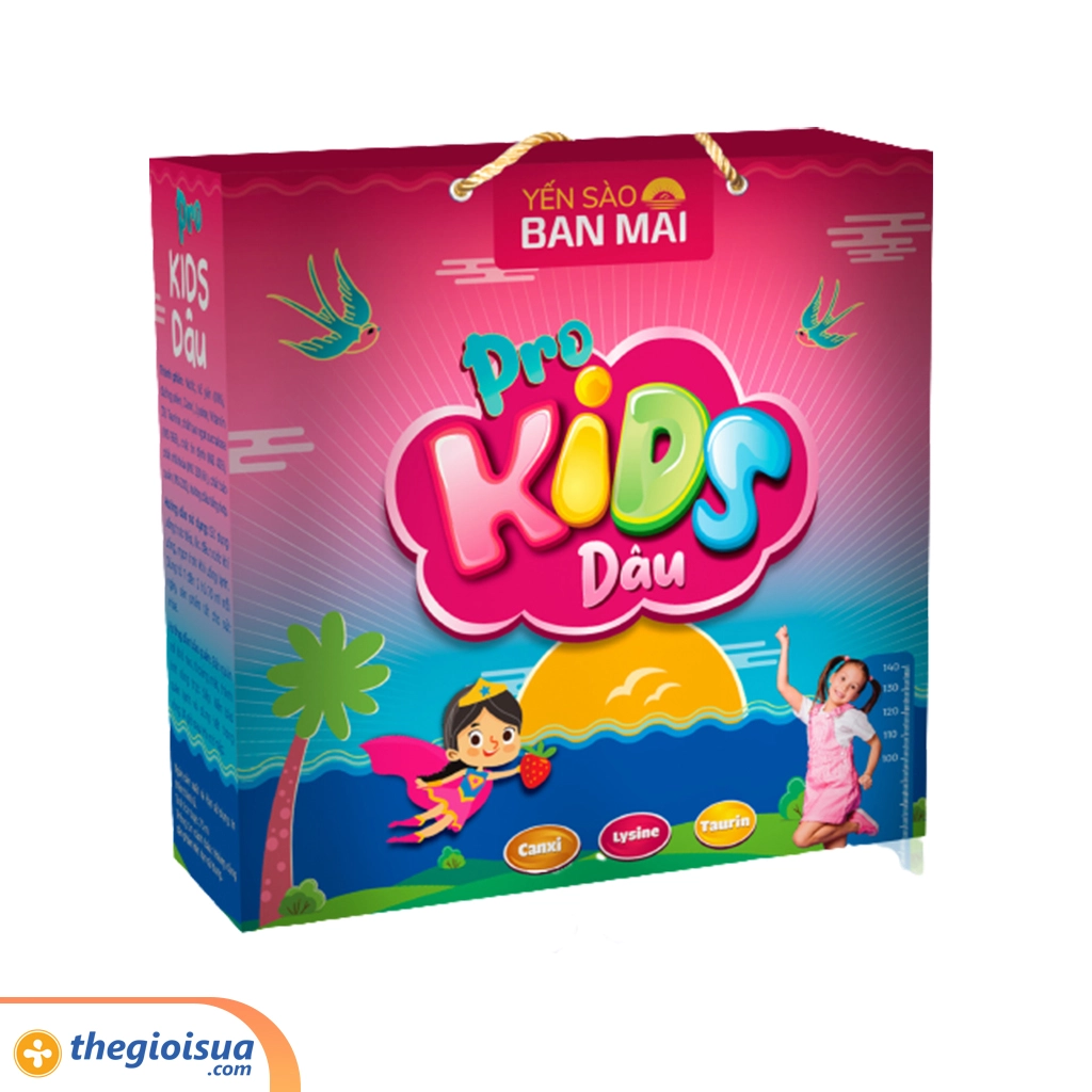 Yến sào Ban Mai - ProKids Hương Dâu - Yến tươi 1.8g 6x70ml