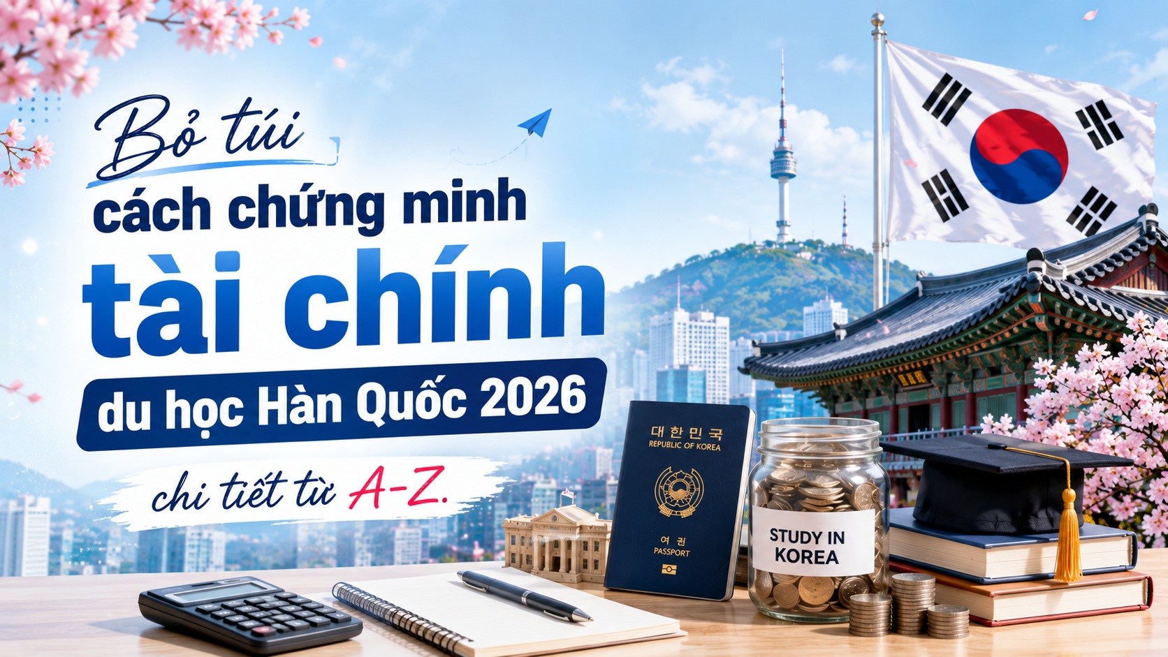 Bỏ túi cách chứng minh tài chính du học Hàn Quốc 2026 chi tiết từ A-Z