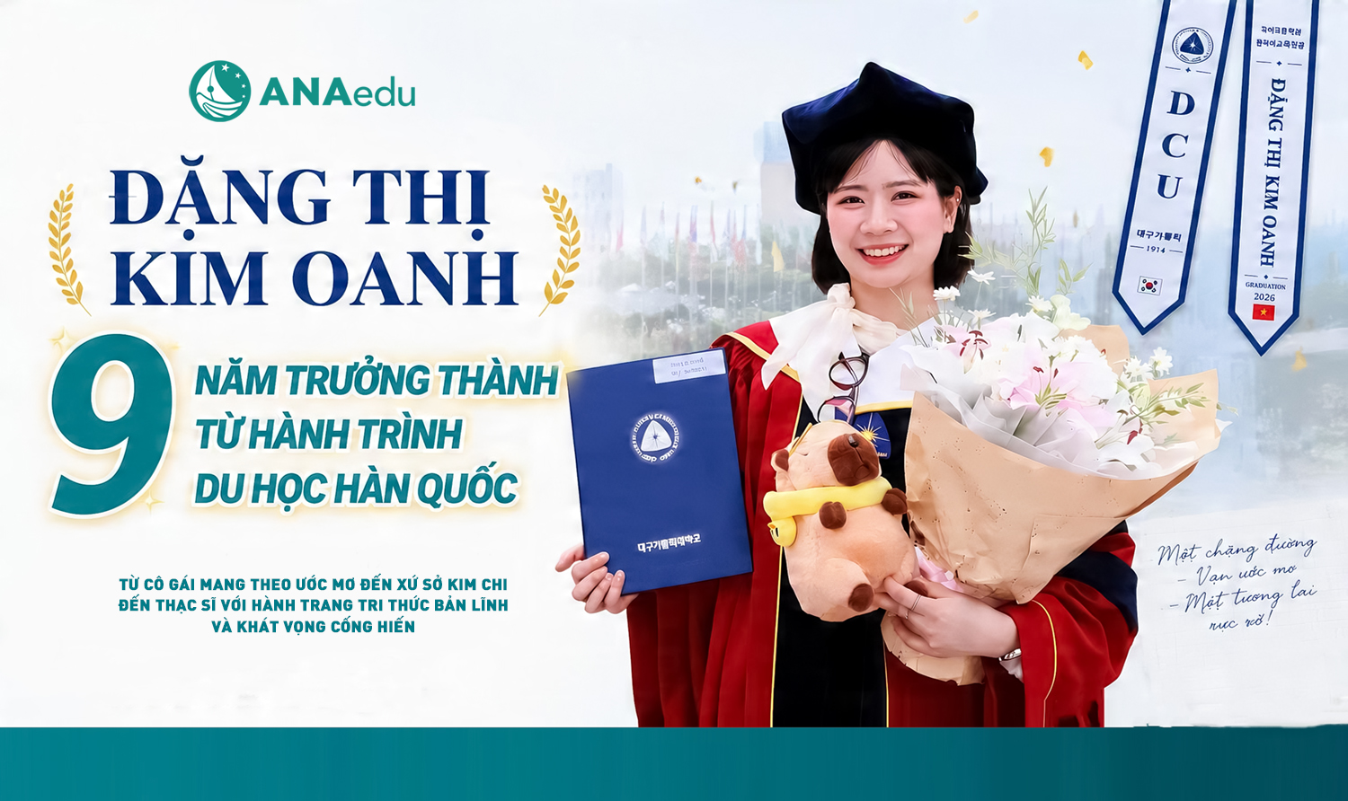 Đặng Thị Kim Oanh – 9 năm trưởng thành từ hành trình du học Hàn Quốc