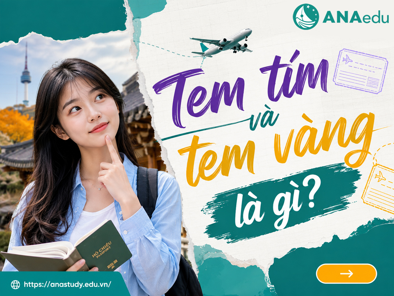 Tem tím và tem vàng là gì? Phân biệt chi tiết khi du học Hàn Quốc