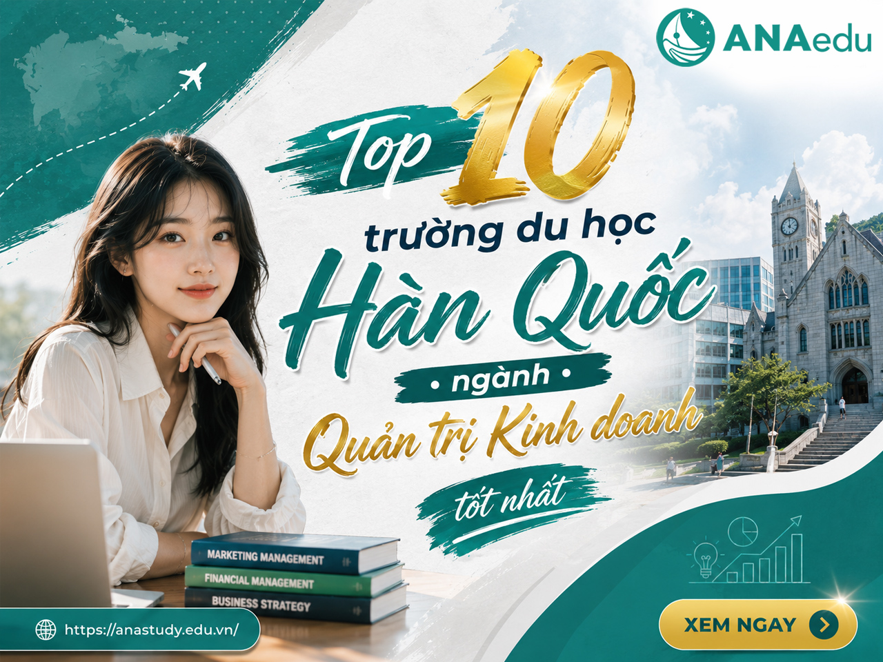 Top 10 trường du học Hàn Quốc ngành Quản trị Kinh doanh tốt nhất cho du học sinh Việt Nam (2026)