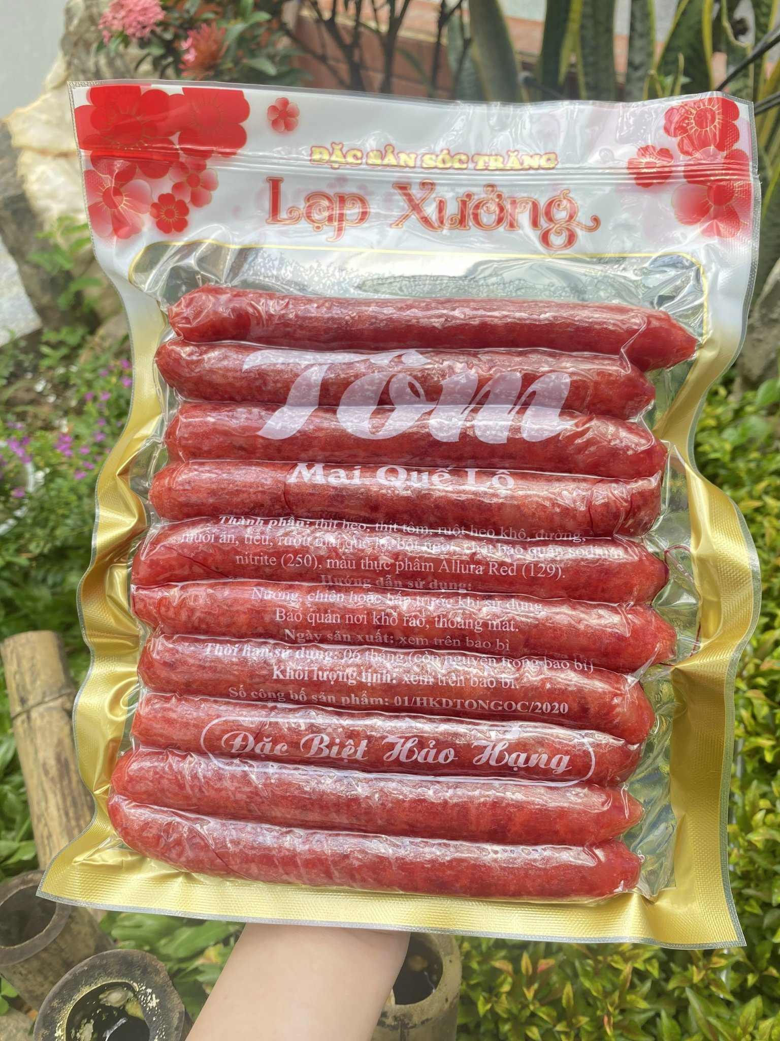lạp xưởng tôm mai quế lộ