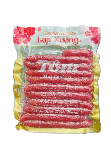 Lạp Xưởng Tôm Hoa Mai Đỏ 500gr