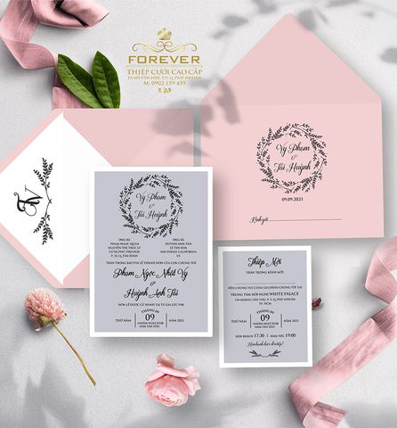 Tạo thiệp mời cưới Save the Date mẫu hoa hồng cực đẹp