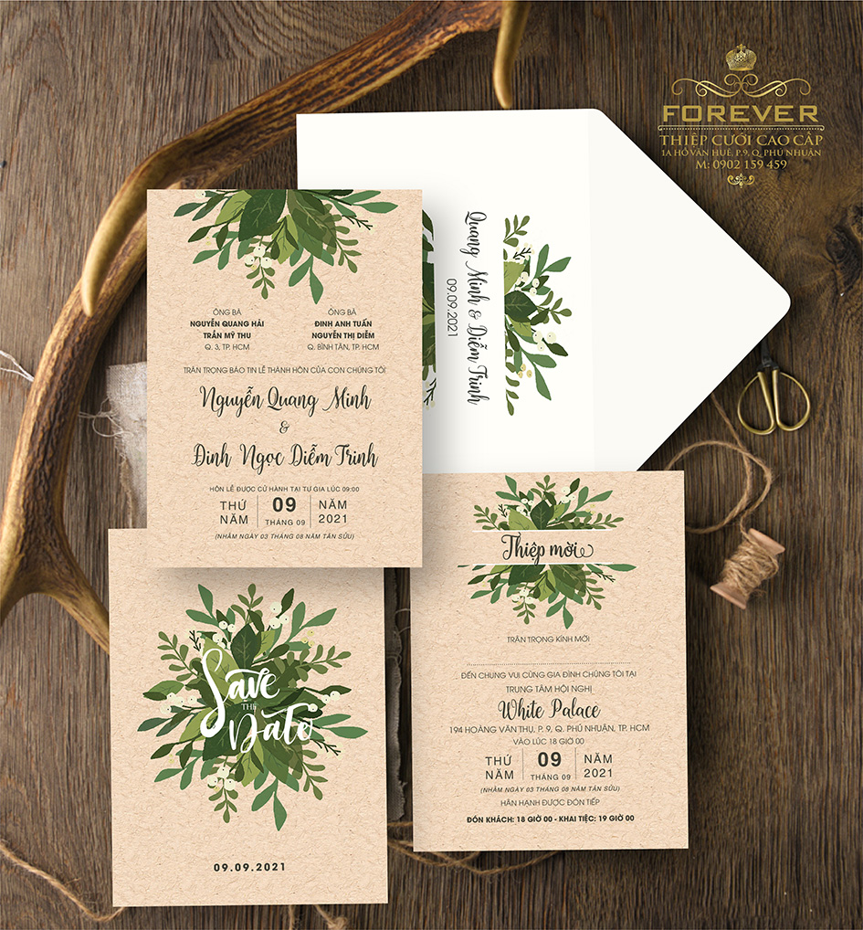 Thiệp cưới rustic