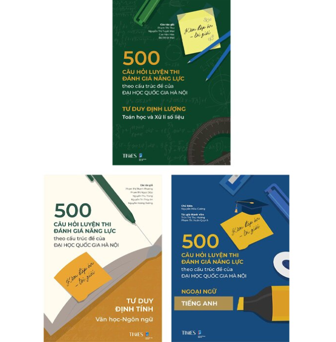 Giới thiệu bộ sách 500 Câu Hỏi Luyện Thi Đánh Giá Năng Lực - Theo Cấu Trúc Đề Của Đại Học Quốc Gia Hà Nội