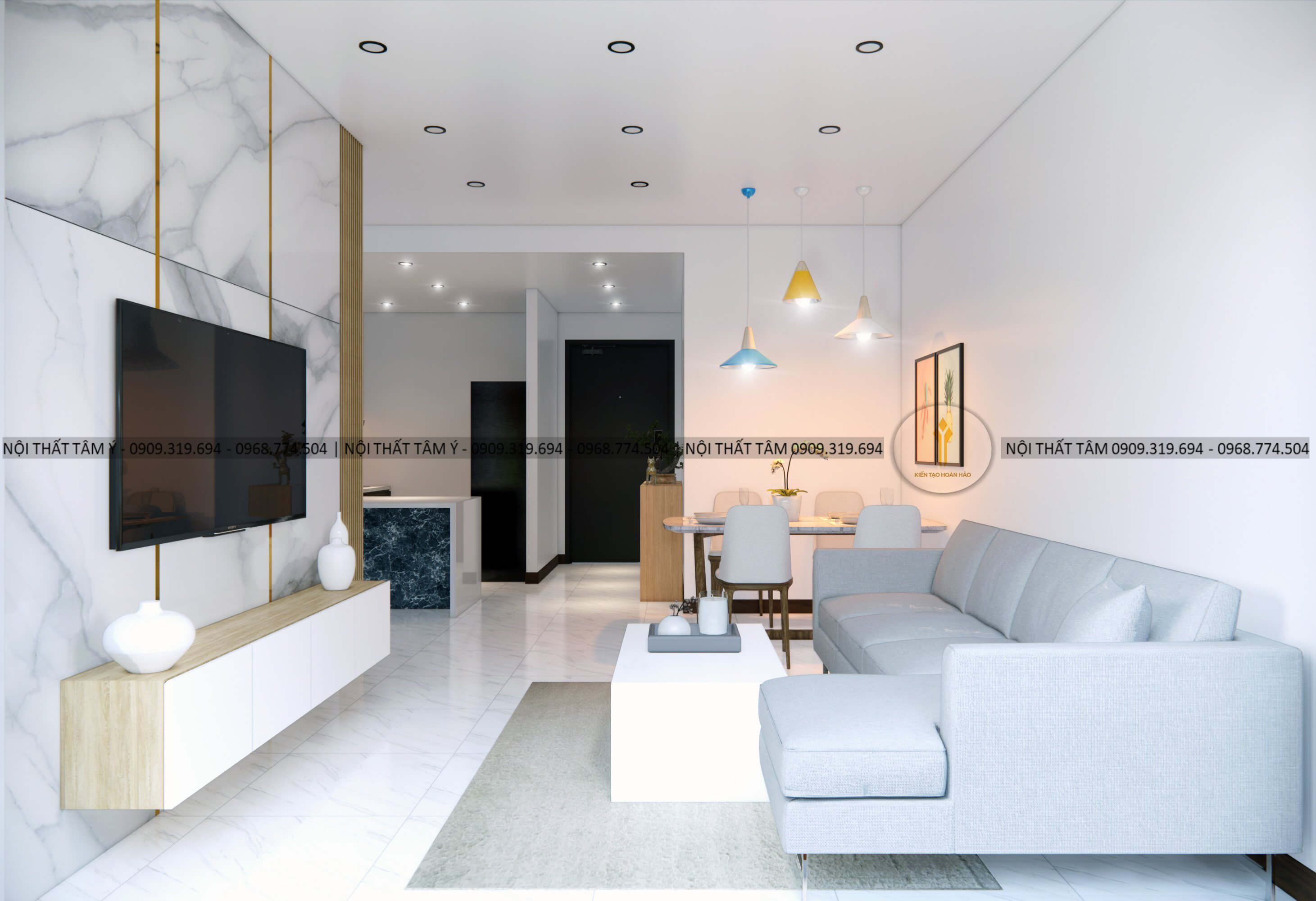 Thiết kế nội thất căn hộ chung cư SUNWAH PEARL Bình Thạnh