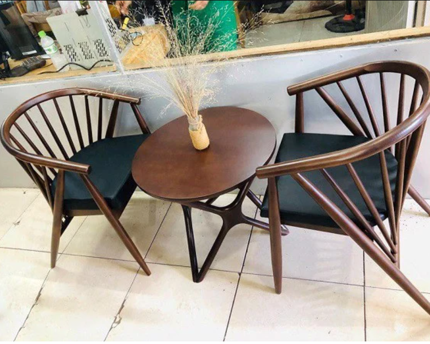 Bộ bàn ghế Genny đơn + Bàn trà chân sao