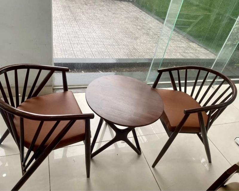 Bộ bàn ghế Genny đơn + Bàn trà chân sao