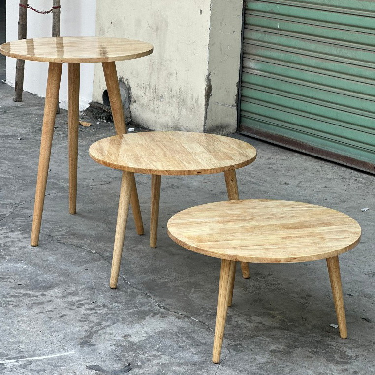 Mặt bàn tròn thay thế D60 (không chân) - Gỗ cao su