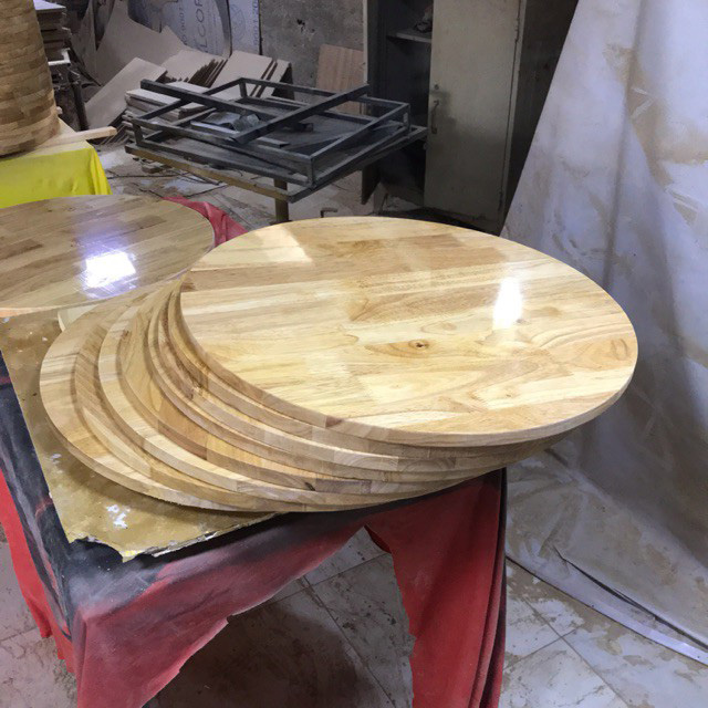 Mặt bàn tròn thay thế D60 (không chân) - Gỗ cao su