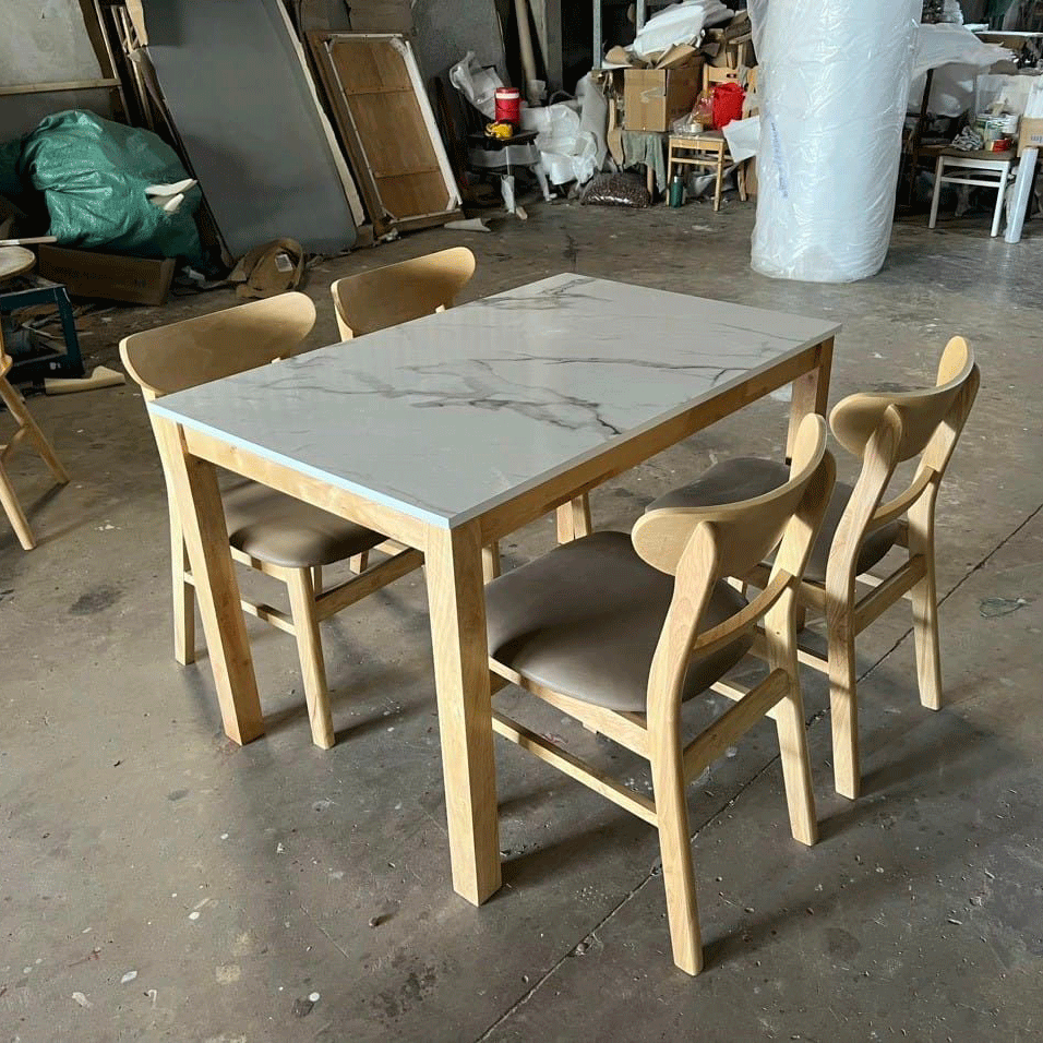 Bàn ăn Cabin mặt giả vân đá