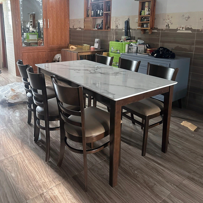 Bàn ăn Cabin mặt giả vân đá