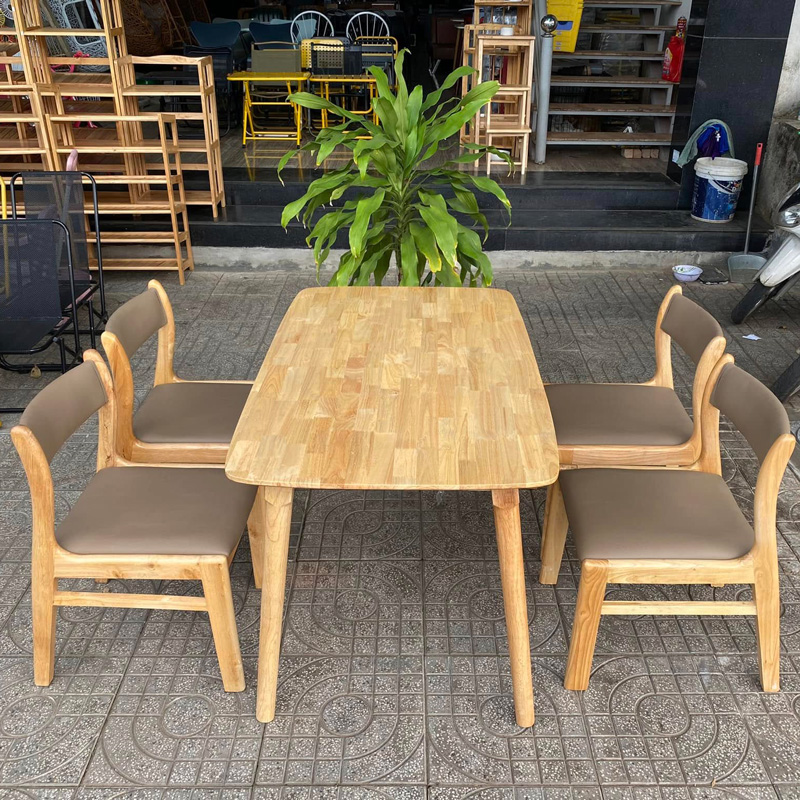 Bộ bàn ăn Bella 1m2 + 4 ghế