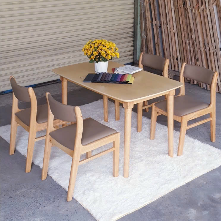 Bộ bàn ăn Bella 1m2 + 4 ghế