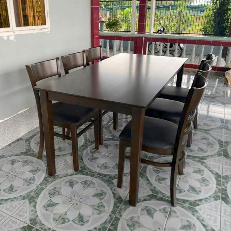 Bộ bàn ăn Cabin 1m6 + 6 ghế