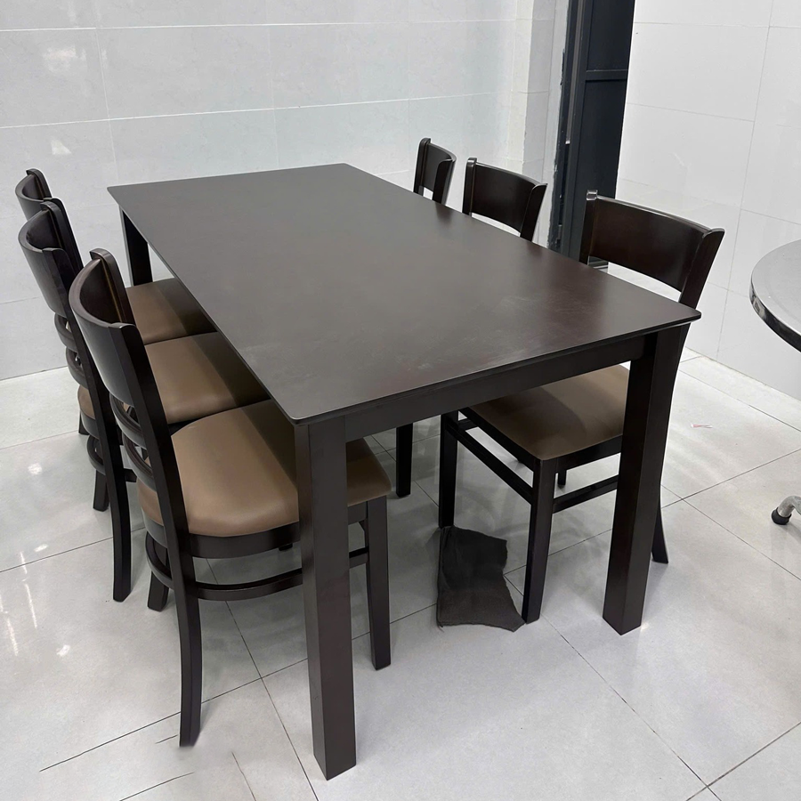 Bộ bàn ăn Cabin 1m6 + 6 ghế