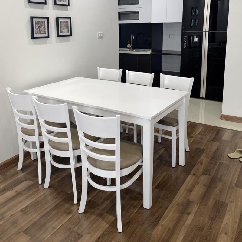 Bộ bàn ăn Cabin 1m6 + 6 ghế