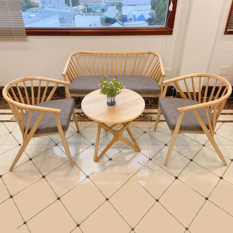 Bộ 3 Ghế Genny và Bàn trà chân sao