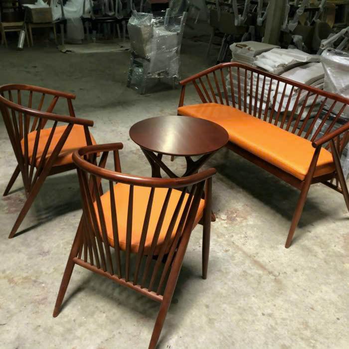 Bộ 3 Ghế Genny và Bàn trà chân sao