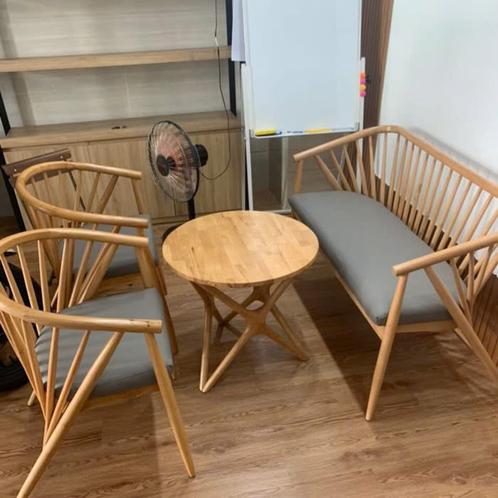 Bộ 3 Ghế Genny và Bàn trà chân sao