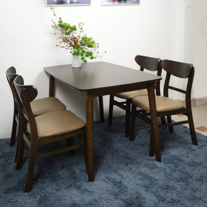 Bộ bàn ăn Mango 1m2 + 4 ghế