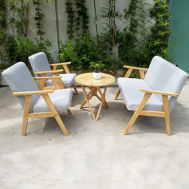 Bộ bàn ghế Sofa tay dẹp (3 ghế + 1 bàn trà)