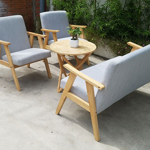 Bộ bàn ghế Sofa tay dẹp (3 ghế + 1 bàn trà)