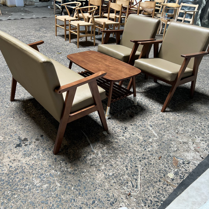 Bộ bàn ghế Sofa tay dẹp (3 ghế + 1 bàn trà)
