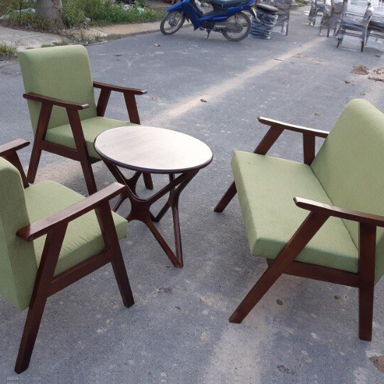 Bộ bàn ghế Sofa tay dẹp (3 ghế + 1 bàn trà)