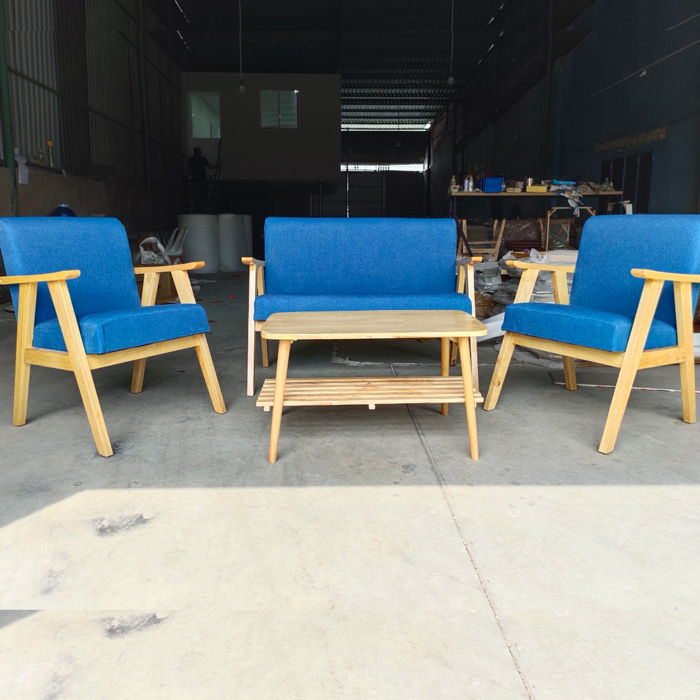Bộ bàn ghế Sofa tay dẹp (3 ghế + 1 bàn trà)