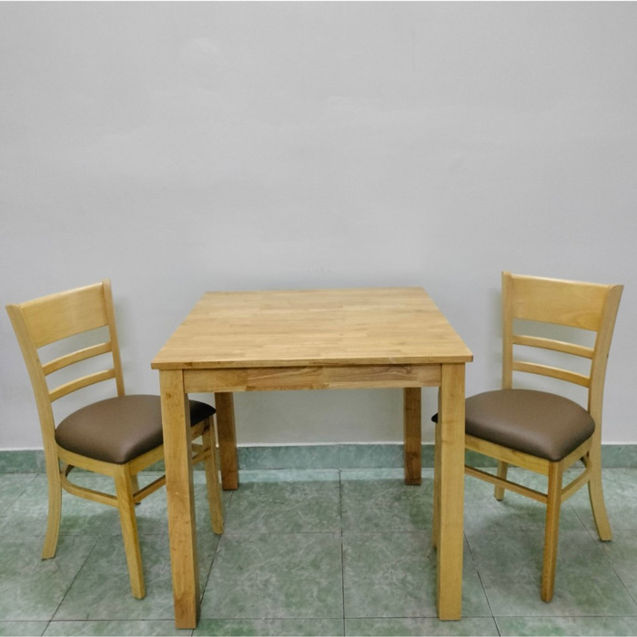 Bộ bàn Cabin vuông 80x80cm + 2 ghế