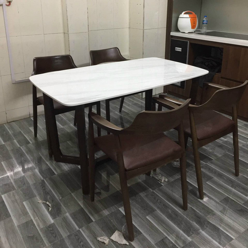 Bộ bàn Concorde mặt đá + 4 ghế Hiroshima