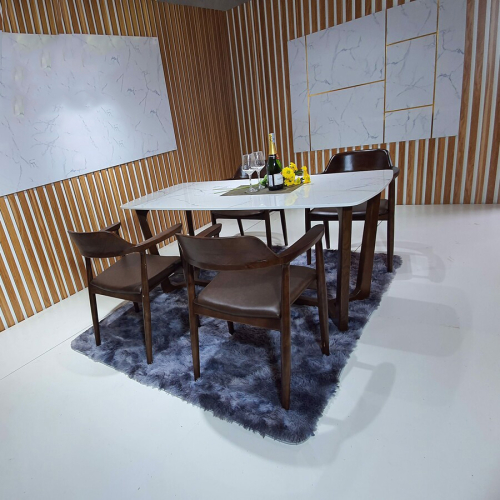 Bộ bàn Concorde mặt đá + 4 ghế Hiroshima