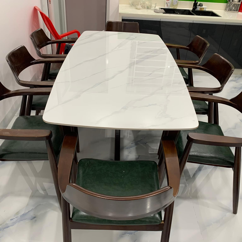 Bộ bàn Concorde mặt đá + 6 ghế Hiroshima