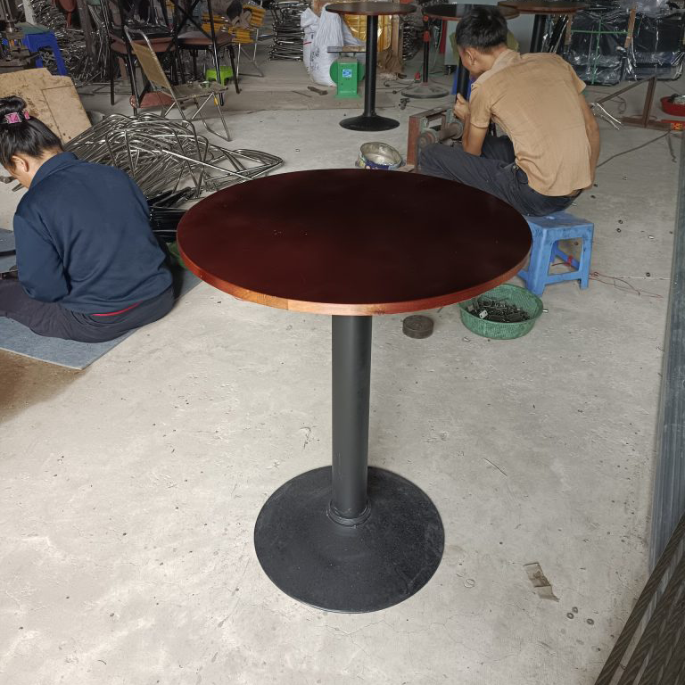 Bàn cafe chân sắt đế tròn