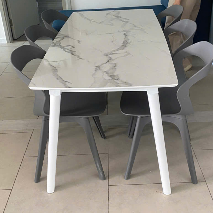 Bàn ăn mặt giả vân đá