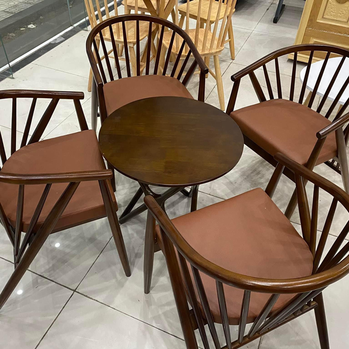 Bộ bàn ghế Genny đơn + Bàn trà chân sao