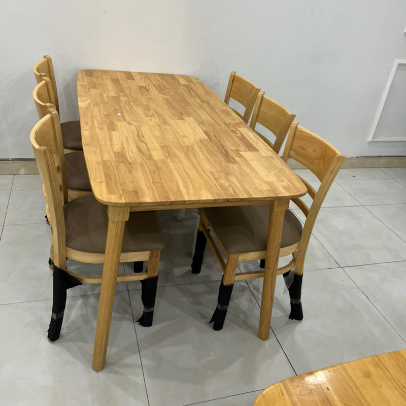 Bộ bàn Mango 1m6 + 6 ghế Cabin