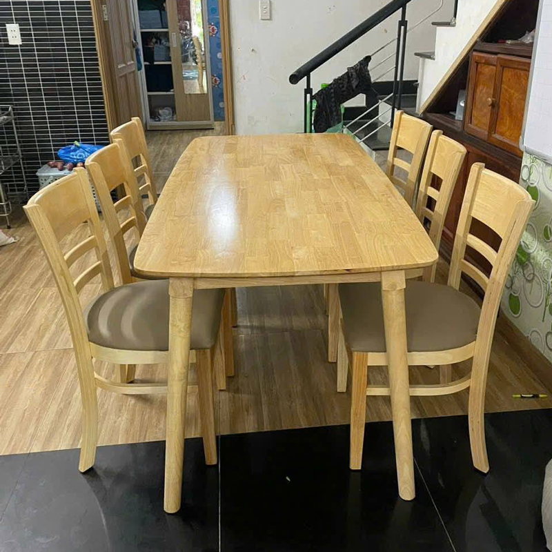 Bộ bàn Mango 1m6 + 6 ghế Cabin