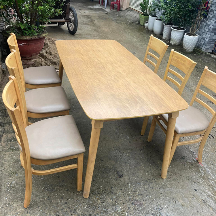 Bộ bàn Mango 1m6 + 6 ghế Cabin