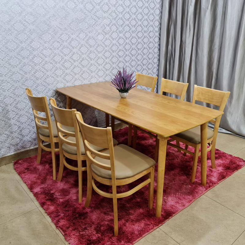 Bộ bàn Mango 1m6 + 6 ghế Cabin